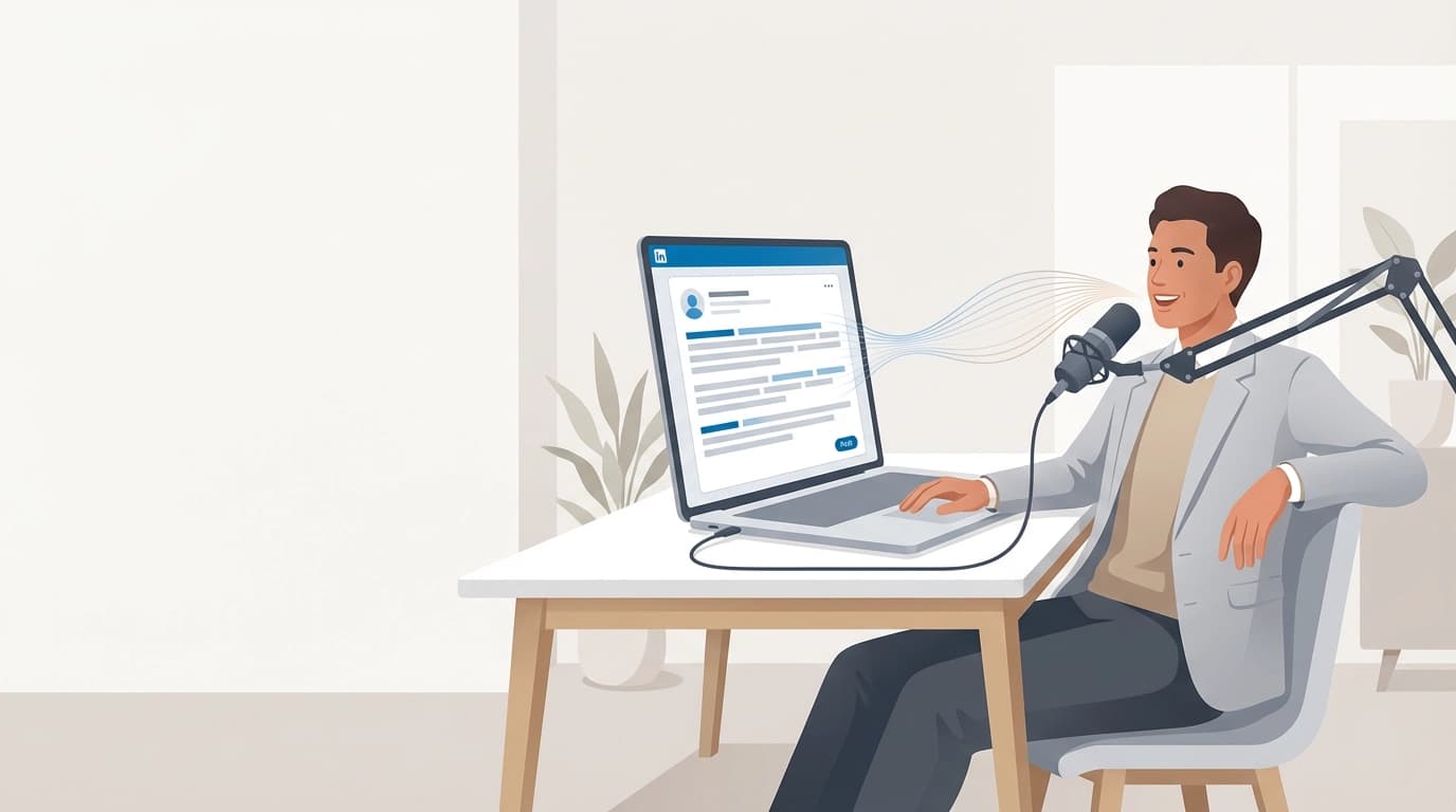 Dictate LinkedIn Posts with Your Voice: Create Thought Leadership Content 4x Faster