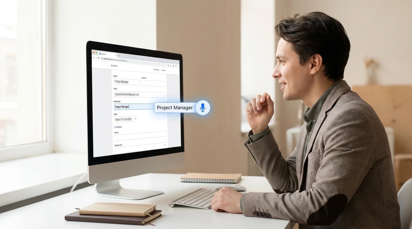 Form Filling & Data Entry: Say Your Answers, Watch Them Auto-Fill